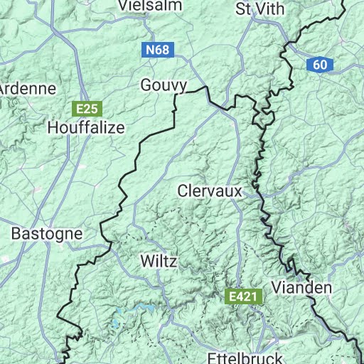 Carte itinéraire de la France: Liège - Itinerary Map of France